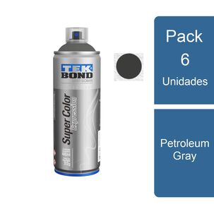 Pack 6 Pinturas Aerosol Spray Expression Petro Gray Tekbond